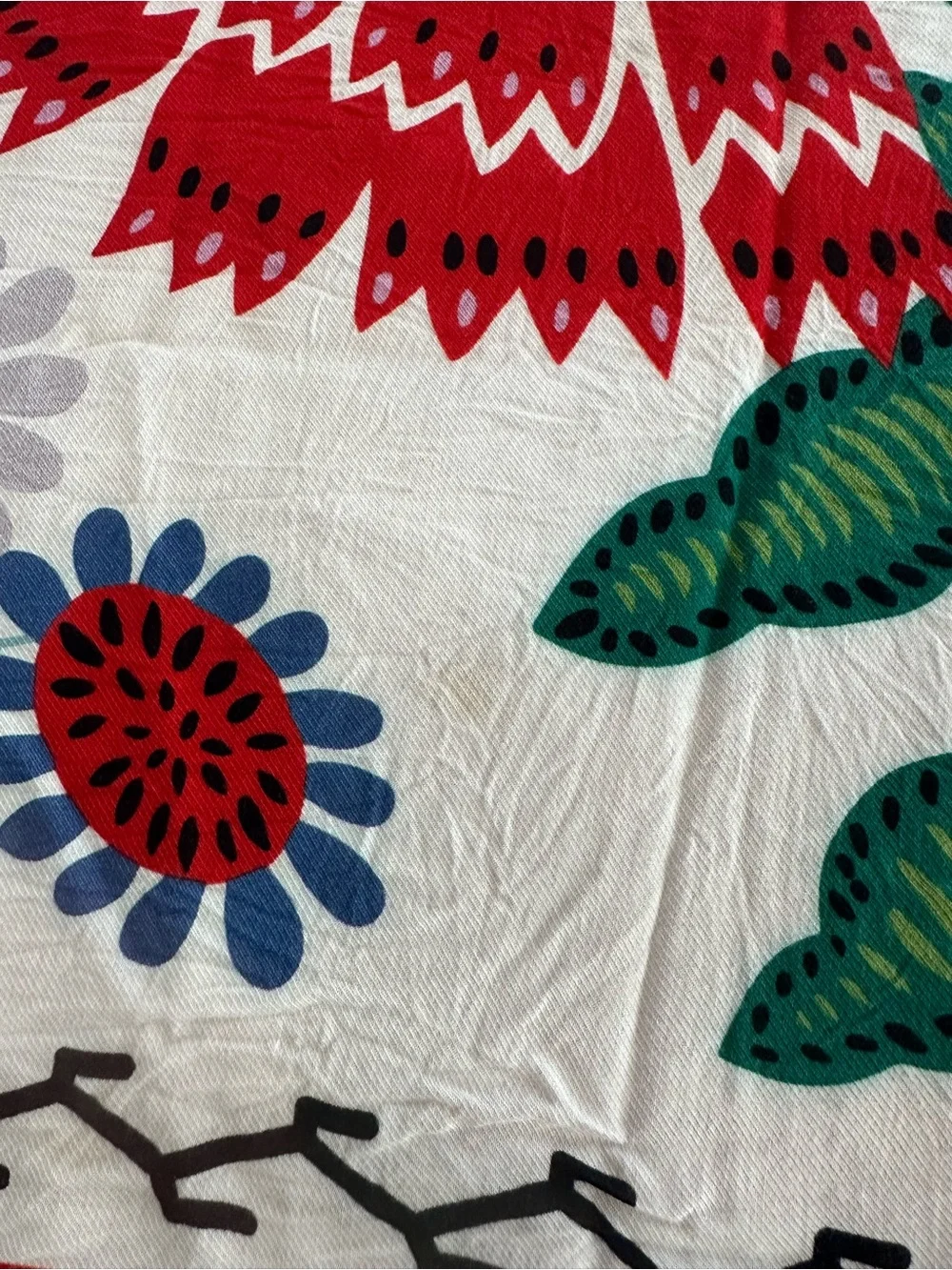 Double D Ranch Folk Art Colorful Printed Scarf
